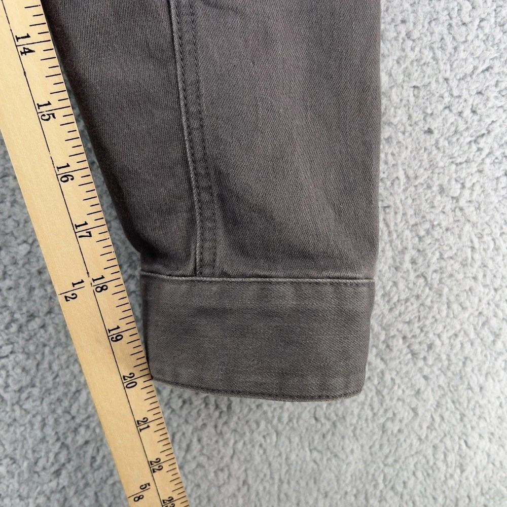 John Varvatos Jacket Mens XL Gray Denim Biker Full Zip Pockets Trucker Stretch - Picture 11 of 12